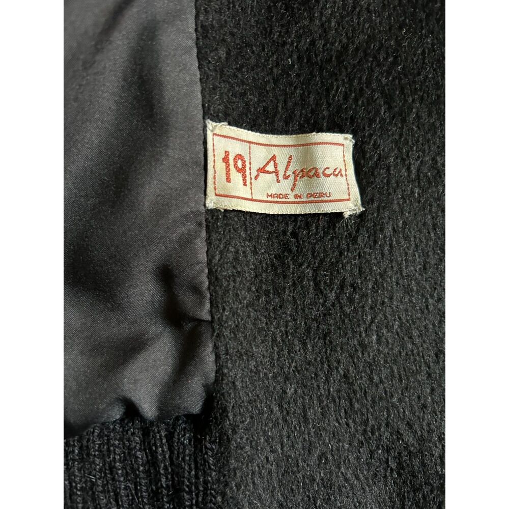 Peruvian Connection Black Lined Bomber Jacket Sha… - image 6